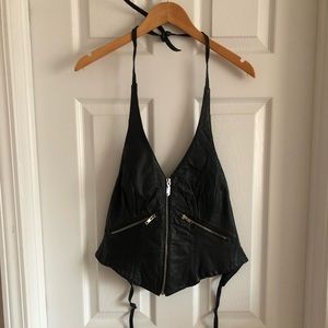 💯Sexy Hot Vintage Harley-Davidson Leather Halter